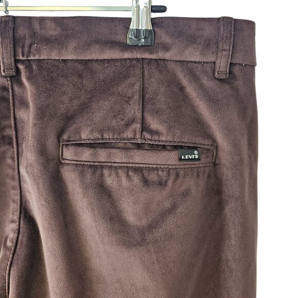 Levi's Womens Baggy Trousers, Velvet, Brown, Mid Rise, Wide Leg Relaxed, Size 31 - Picture 9 of 11
